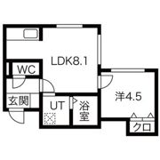 ヴィラ本通南の間取り画像