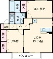 リビングタウン田代外町 A棟の間取り画像