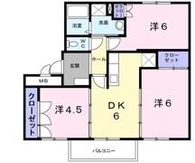 ニューエルディム落合Aの間取り画像