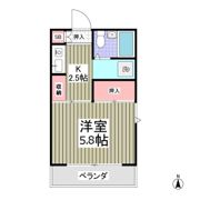 パールハイツ東八幡の間取り画像