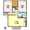 K･Iハイツの間取り画像