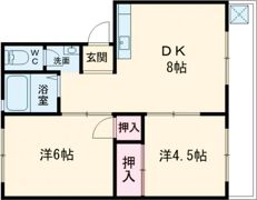 TウエストマンションAの間取り画像