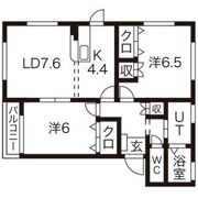 パークサイドクオーレⅠ棟の間取り画像