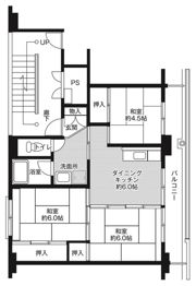 ビレッジハウス朝日2号棟の間取り画像