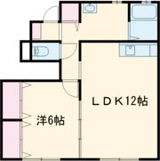 クレールベルヴィル立花Bの間取り画像
