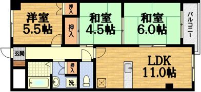 インペリアル明日香の間取り画像
