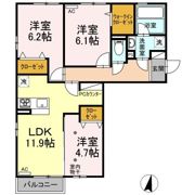 カーサ アル ソーレの間取り画像