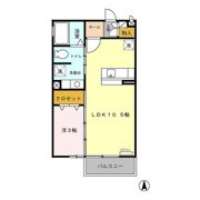 ルーエ三本柳 A/Bの間取り画像