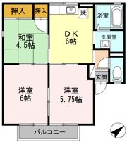 セジュール榎原 Ⅱの間取り画像
