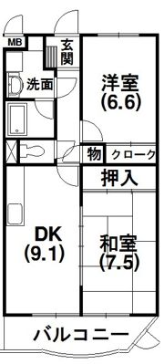 セレス長坂の間取り画像