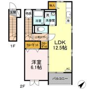 パセオプラシード成田 Aの間取り画像