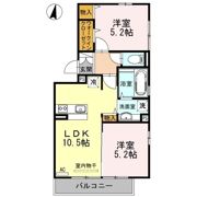 ウィルコート小郡給領町 C・D D棟の間取り画像