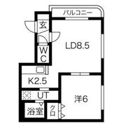 クラリス南平岸の間取り画像