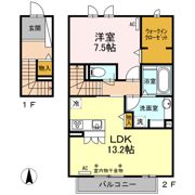 Stone Hills(ｽﾄｰﾝﾋﾙｽﾞ) Hの間取り画像