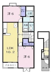 てぃーだ Aの間取り画像