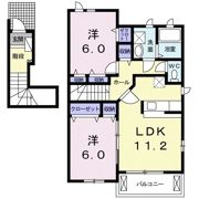 パストラル川部Bの間取り画像