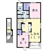 クラール鬼無 Cの間取り画像