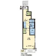 ソワサントゥ ディス長田町 Aの間取り画像