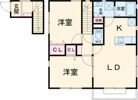 フェリオ常盤 C ペット可の間取り画像