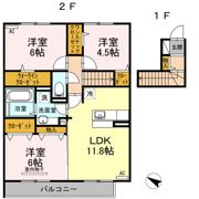 verde riva（ｳﾞｪﾙﾃﾞﾘｰｳﾞｧ） B棟の間取り画像