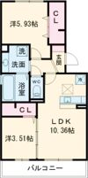 メルベーユⅡの間取り画像