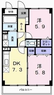 グランデール 一本松の間取り画像