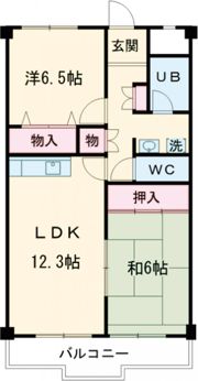 ワカイシビック第2ハイツの間取り画像