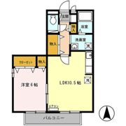 セジュールSEタケイシ Aの間取り画像