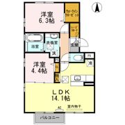 カーサクレアールの間取り画像