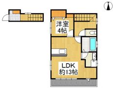 アフルエント大島 B棟の間取り画像