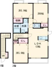 フレシール天伯 B棟の間取り画像