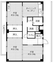 ビレッジハウス阿久和6号棟の間取り画像