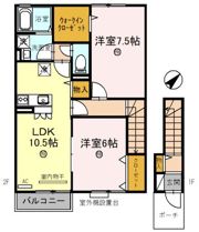ローズコート杉立 B棟の間取り画像