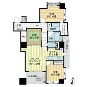 ライオンズタワー赤坂けやき通りの間取り画像