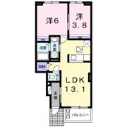 サニーガーデン Bの間取り画像