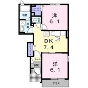 シェーネ 両仲間 Aの間取り画像