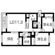 douziemeⅢ(ドゥージエムスリー)の間取り画像
