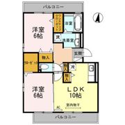 カーサ デュエット A棟の間取り画像