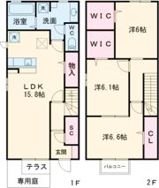 ルージュ ブラン Aの間取り画像