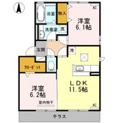 ラ・フィーネ東田 B棟の間取り画像