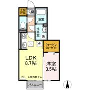 D-room富田 Aの間取り画像