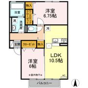 クレール Aの間取り画像