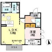 Villa courage（ｳﾞｨﾗ･ｸﾗｰｼﾞｭ）の間取り画像