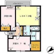 ヴィラ西福原 A棟の間取り画像