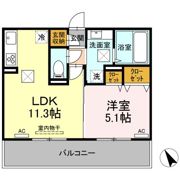 エクスプレス新八代 A棟の間取り画像