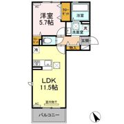 エクスプレス新八代 A棟の間取り画像