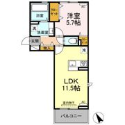 エクスプレス新八代 A棟の間取り画像