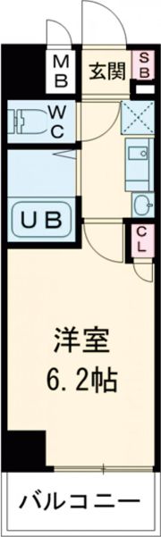 エステムコート新神戸エリタージュの間取り画像