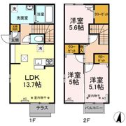 Tールーム八幡町の間取り画像