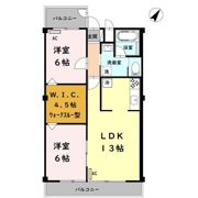 ディアコート中田の間取り画像